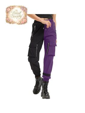 Loose Chained Multi-Pocket Multi-Zip Punk Goth Cargo Pants